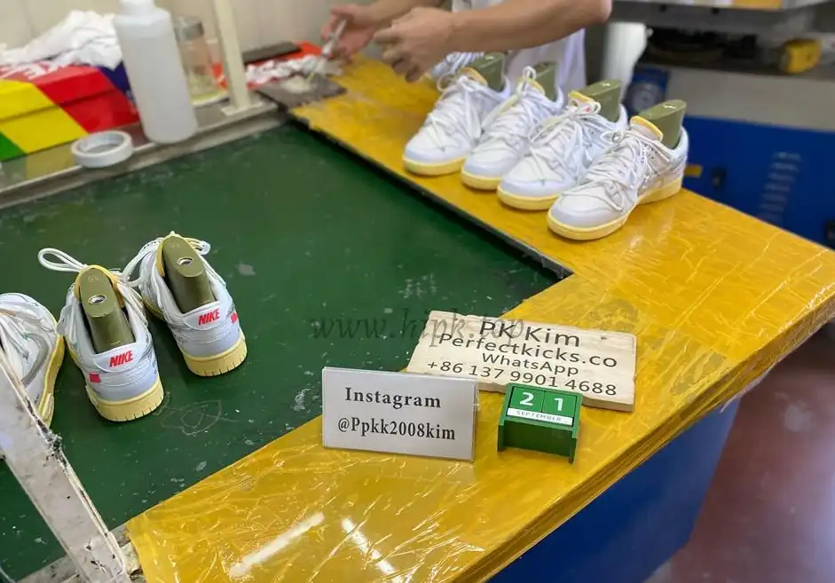 Pk God off white X dunk low the 50 white silver retail materials ready to ship