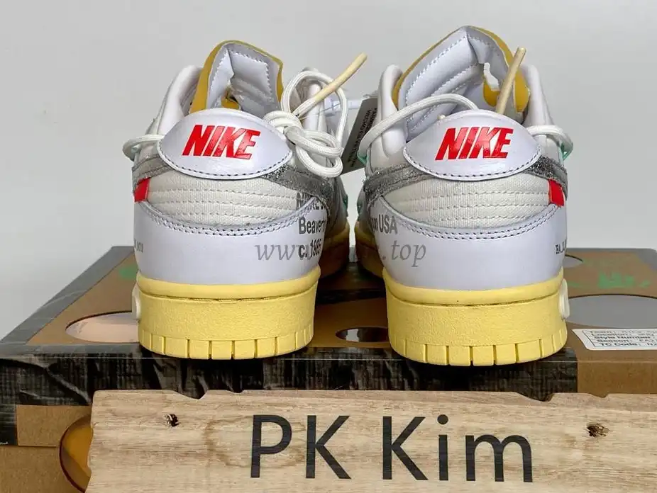 Pk God off white X dunk low the 50 white silver retail materials ready to ship