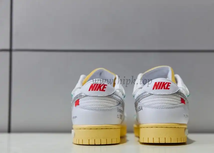 Pk God off white X dunk low the 50 white silver retail materials ready to ship