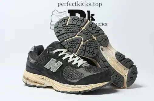 PK GOD New Balance 2002R Black Dark Grey RETAIL MATERIALS READY TO SHIP