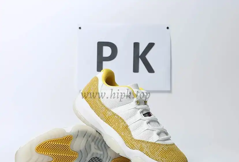 PK GOD Jordan 11 Retro Low Tour Yellow Snakeskin RETAIL MATERIALS READY TO SHIP