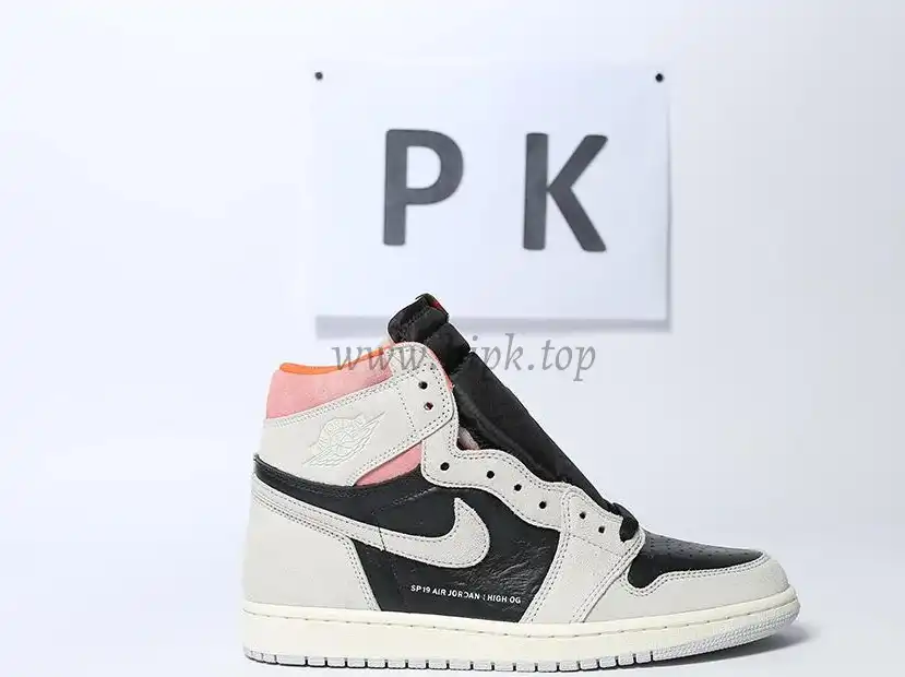 PK GOD Jordan 1 Retro High Neutral Grey Hyper Crimson RETAIL MATERIALS READY TO SHIP