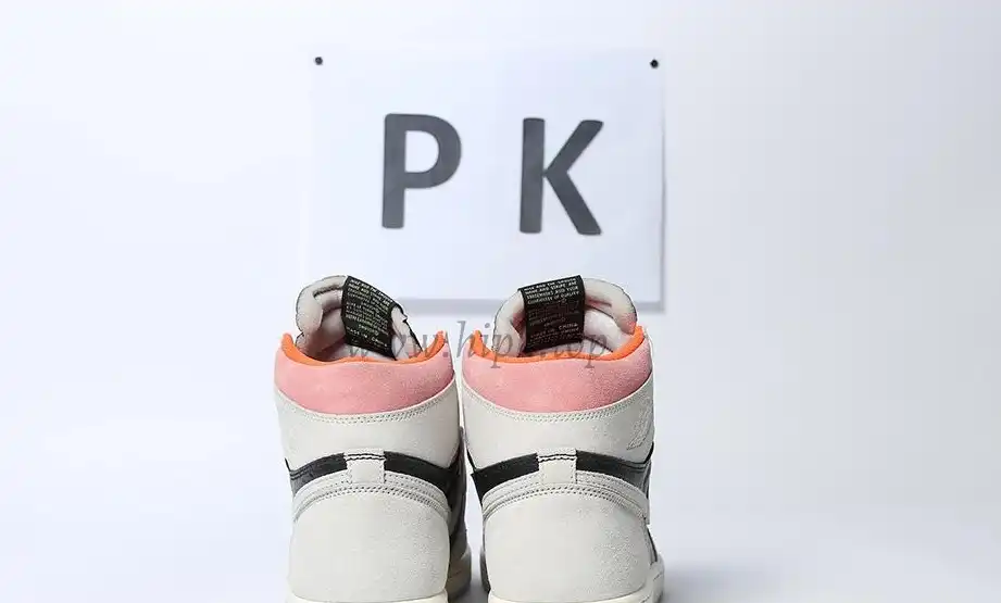 PK GOD Jordan 1 Retro High Neutral Grey Hyper Crimson RETAIL MATERIALS READY TO SHIP