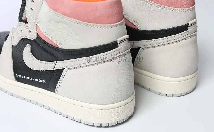 PK GOD Jordan 1 Retro High Neutral Grey Hyper Crimson RETAIL MATERIALS READY TO SHIP