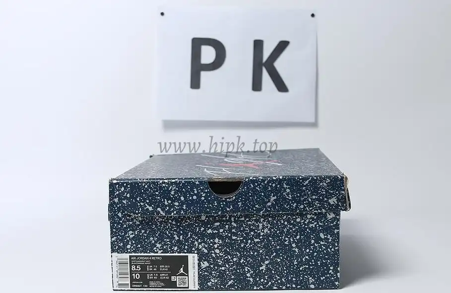 PK GOD Jordan 4 Retro White Midnight Navy RETAIL MATERIALS READY TO SHIP