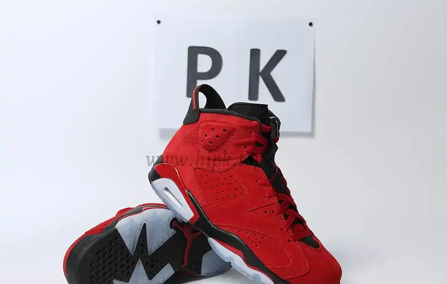 PK GOD Jordan 6 Retro Black Red RETAIL MATERIALS READY TO SHIP