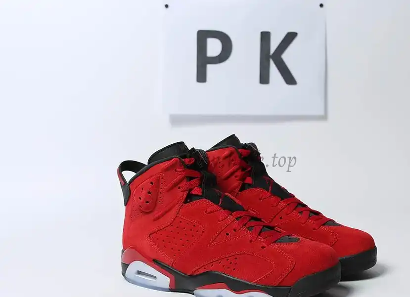 PK GOD Jordan 6 Retro Black Red RETAIL MATERIALS READY TO SHIP