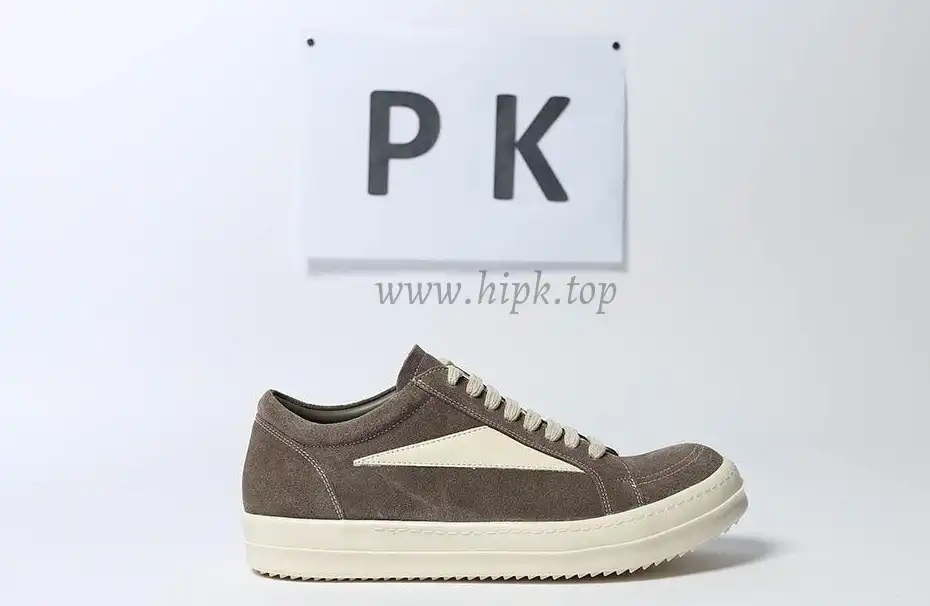 PK GOD Rick Owens EDFU Vintage Sneaks Velour Suede Dust Grey Milk White RETAIL MATERIALS READY TO SHIP