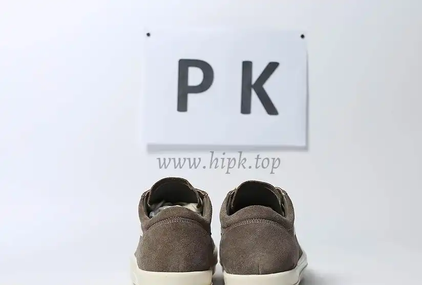 PK GOD Rick Owens EDFU Vintage Sneaks Velour Suede Dust Grey Milk White RETAIL MATERIALS READY TO SHIP