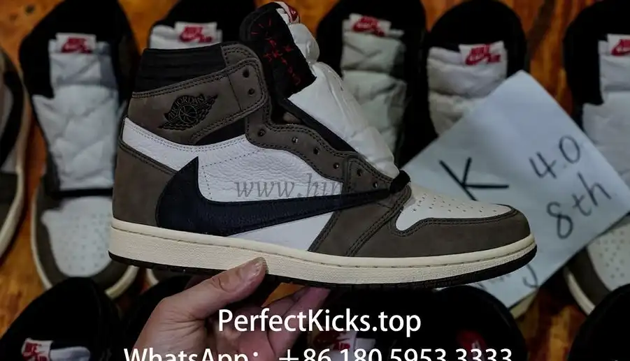 PK 4.0 TRAVIS SCOTT X AIR JORDAN I CD4487-100HIGH OG MOCHA RETAIL MATERIALS RETAIL VERSION