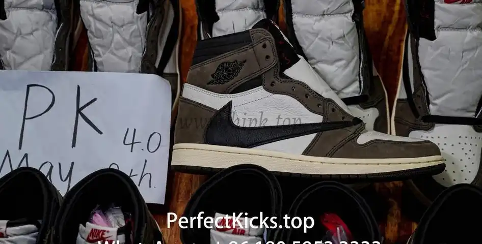 PK 4.0 TRAVIS SCOTT X AIR JORDAN I CD4487-100HIGH OG MOCHA RETAIL MATERIALS RETAIL VERSION