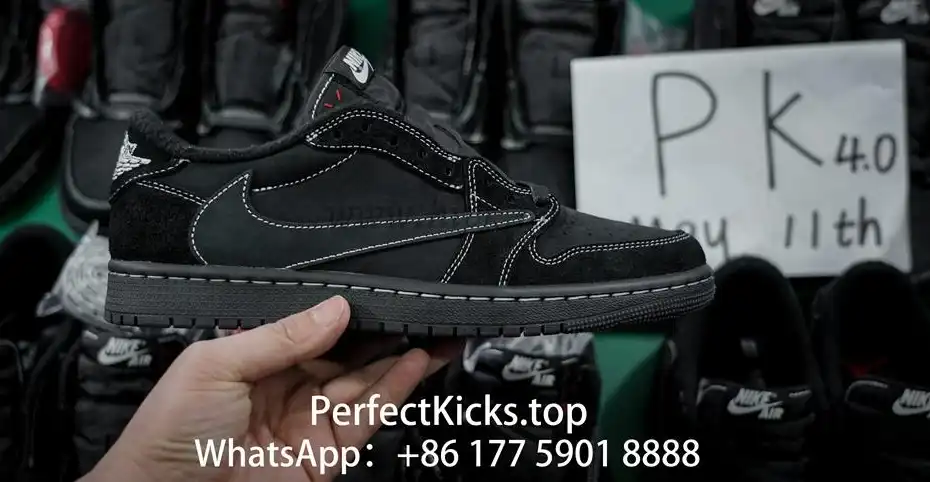 PK 4.0 Jordan 1 Retro Low OG SP Travis Scott Black Phantom RETAIL MATERIALS READY TO SHIP