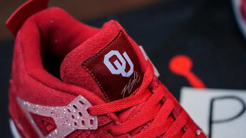 PK GOD Jordan 4 Retro Oklahoma Sooners PE retail materials ready to ship