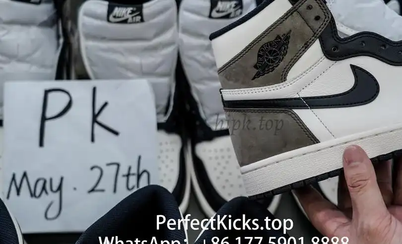 PK 4.0 Air jordan 1 High OG “Dark Mocha”retail materials ready to ship