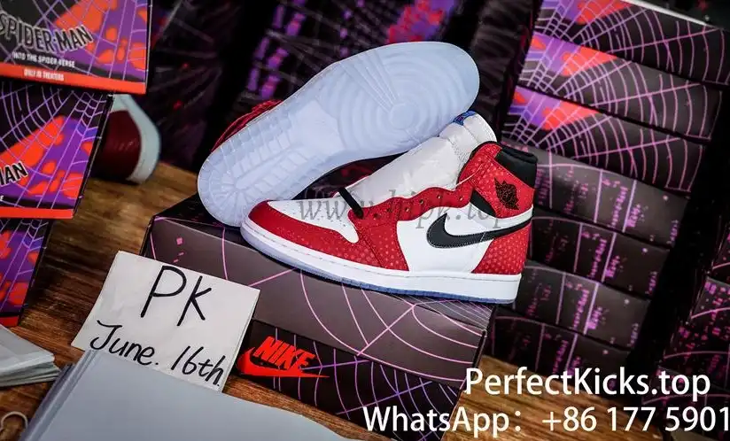 Jordan 1 Retro High Spider Man Origin Story RETAIL MATERIALS READY TO SHIP