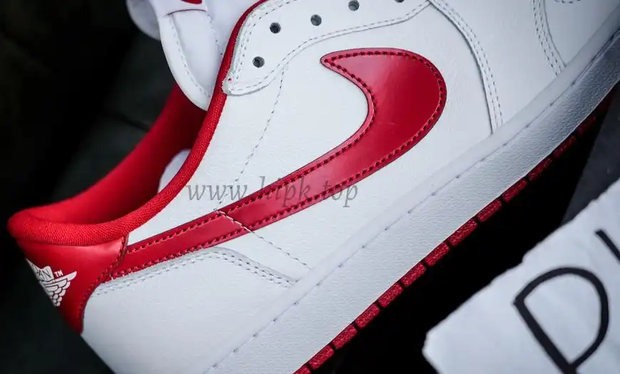 PK GOD Jordan 1 Retro LowWhite Varsity Red RETAIL MATERIALS READY TO SHIP