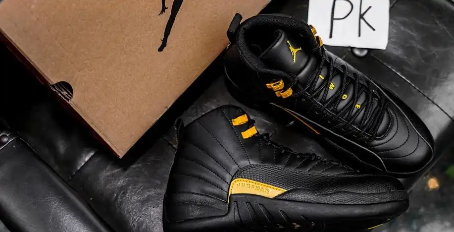 PK GOD Jordan 12 Retro Black Taxi RETAIL MATERIALS READY TO SHIP