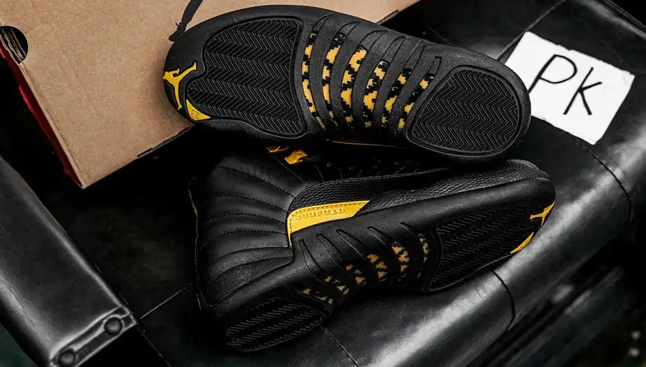 PK GOD Jordan 12 Retro Black Taxi RETAIL MATERIALS READY TO SHIP