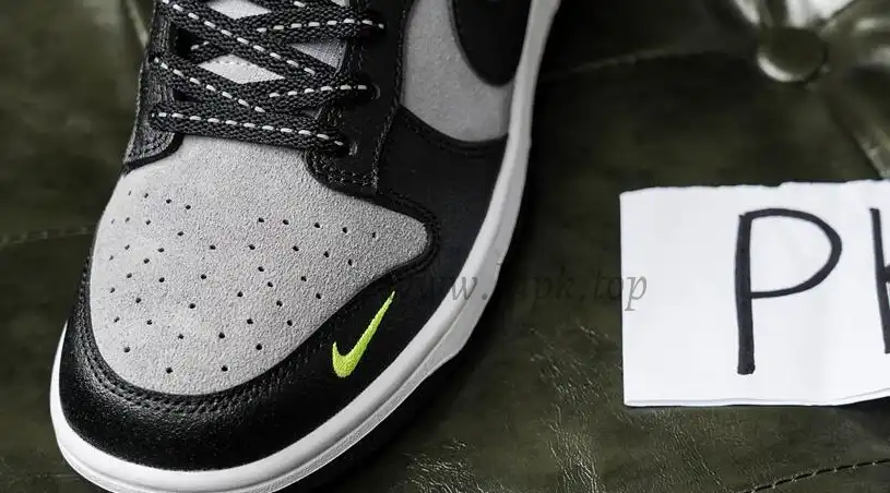 PK GOD Nike Dunk Low Black Grey Green Strike RETAIL MATERIALS READY TO SHIP