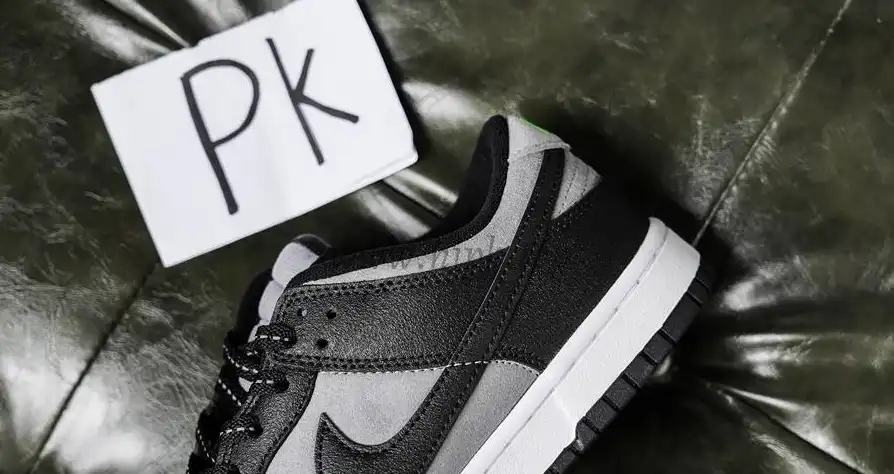 PK GOD Nike Dunk Low Black Grey Green Strike RETAIL MATERIALS READY TO SHIP