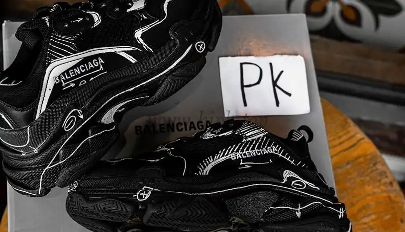 PK GOD Triple S Sketch sneakers RETAIL MATERIALS READY TO SHIP