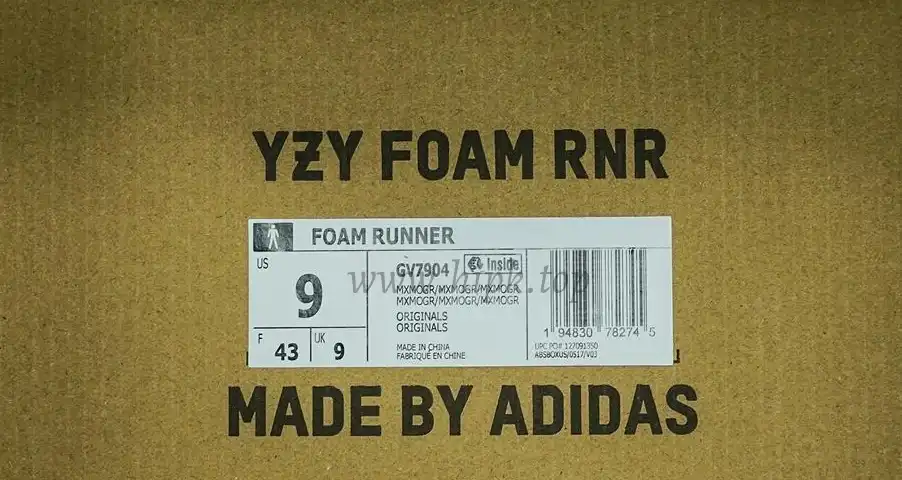 PK GOD adidas Yeezy Foam RNNRMXT Moon Gray RETAIL MATERIALS READY TO SHIP