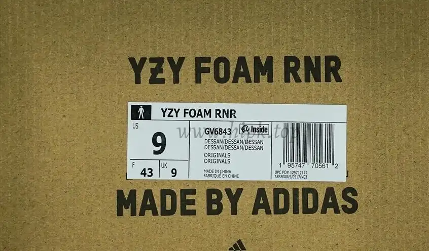 PK GOD adidas Yeezy Foam RNRDesert Sand RETAIL MATERIALS READY TO SHIP