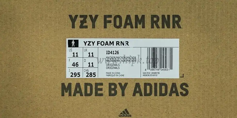 PK GOD adidas Yeezy Foam RNRMX Cinder RETAIL MATERIALS READY TO SHIP