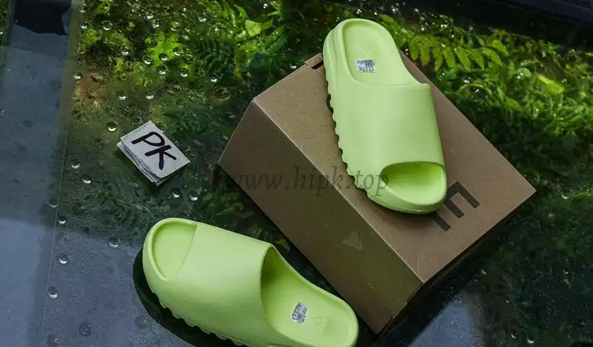 PK GOD adidas Yeezy Slide Glow Green Glossy RETAIL MATERIALS READY TO SHIP