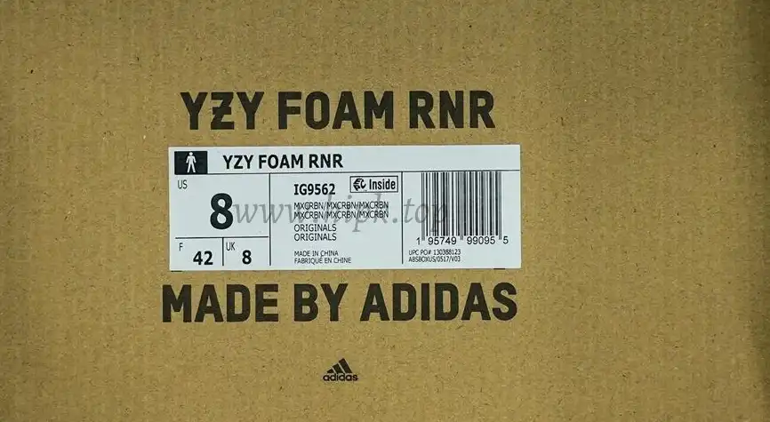 PK GOD didas Yeezy Foam RNRMX Carbon RETAIL MATERIALS READY TO SHIP