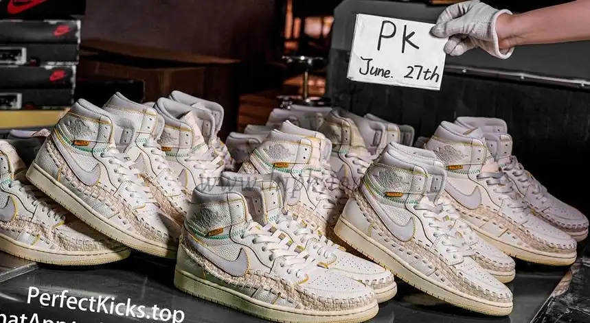 PK GOD Jordan 1 Retro High OG SPUnion Woven Sail RETAIL MATERIALS READY TO SHIP