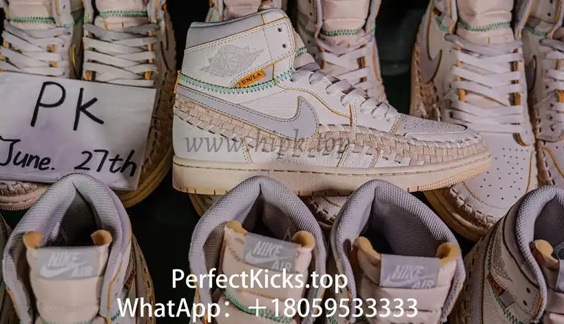 PK GOD Jordan 1 Retro High OG SPUnion Woven Sail RETAIL MATERIALS READY TO SHIP