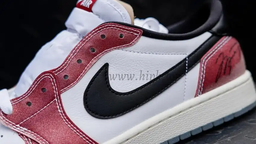 PK GOD Jordan 1 Retro low OG White Red RETAIL MATERIALS READY TO SHIP