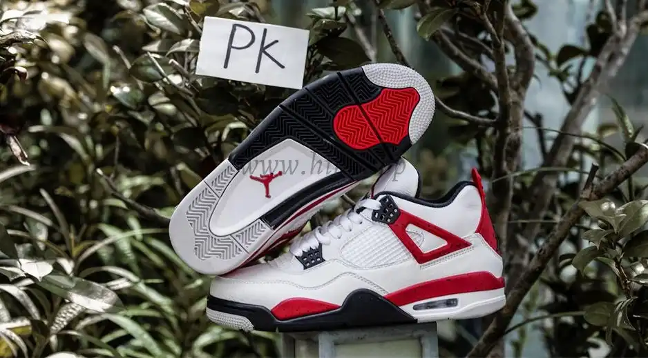 PK GOD Jordan 4 Retro Red Cement RETAIL MATERIALS READY TO SHIP