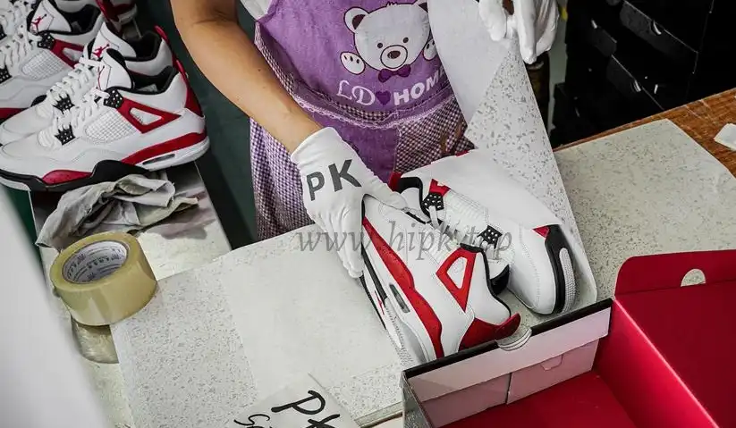 PK GOD Jordan 4 Retro Red Cement RETAIL MATERIALS READY TO SHIP