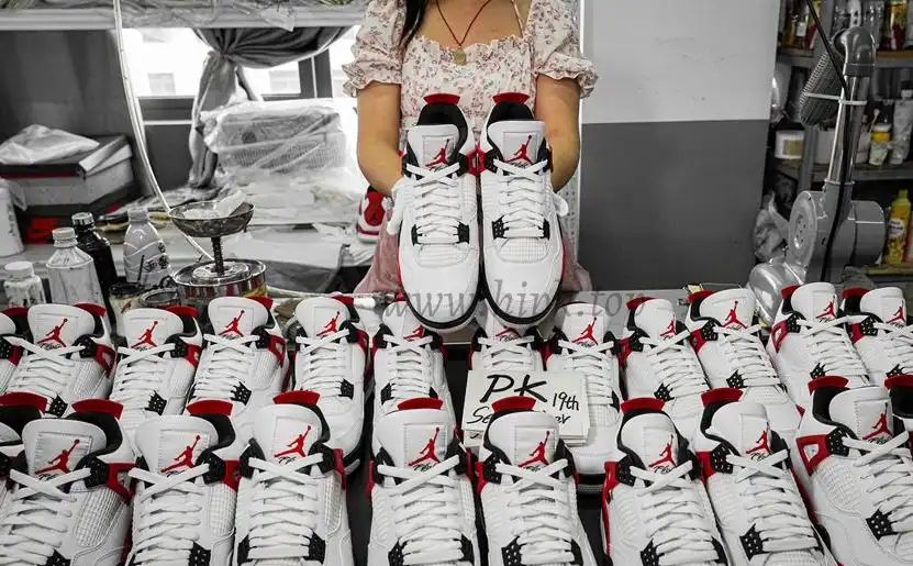 PK GOD Jordan 4 Retro Red Cement RETAIL MATERIALS READY TO SHIP