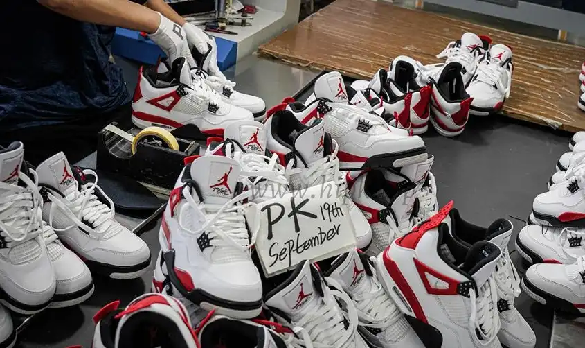 PK GOD Jordan 4 Retro Red Cement RETAIL MATERIALS READY TO SHIP