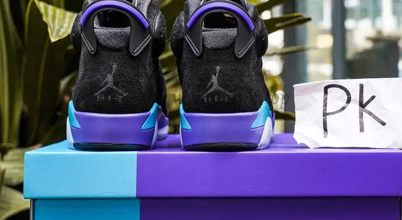 PK GOD Jordan Air Jordan 6 Aqua Black Purple RETAIL MATERIALS READY TO SHIP