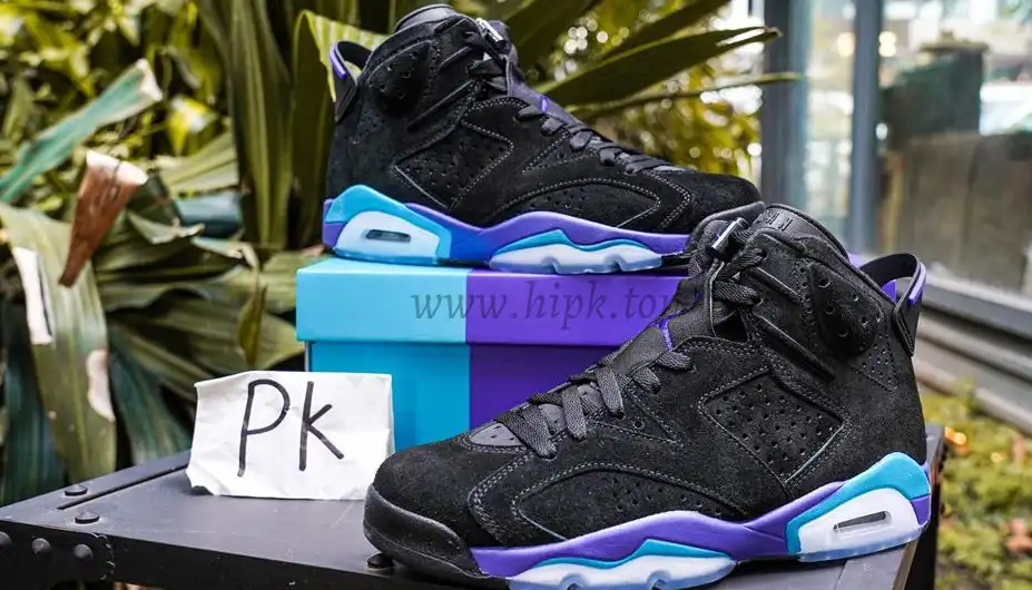 PK GOD Jordan Air Jordan 6 Aqua Black Purple RETAIL MATERIALS READY TO SHIP