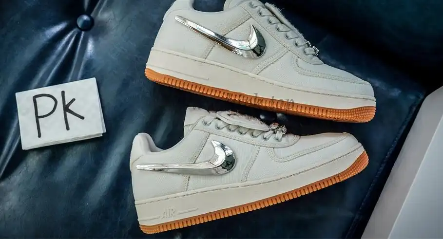 PK GOD Nike Air Force 1 Low Travis Scott Sail RETAIL MATERIALS READY TO SHIP