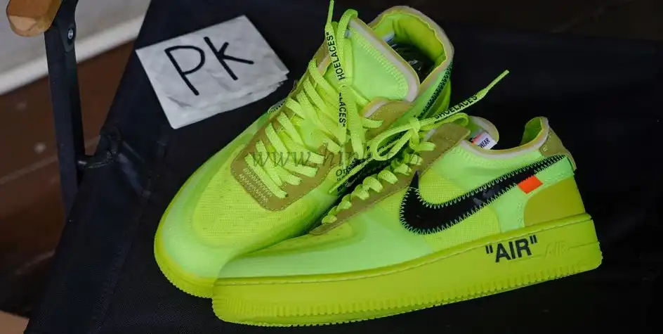 PK God OFF-WHITE x Nike Air Force 1 Volt OW AF1 Lemon Yellow AO4606-700 Ready to ship