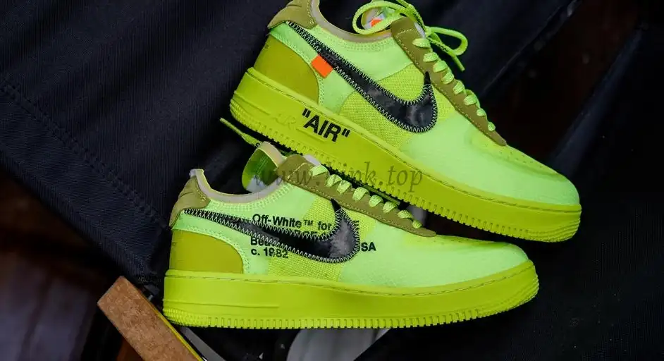 PK God OFF-WHITE x Nike Air Force 1 Volt OW AF1 Lemon Yellow AO4606-700 Ready to ship