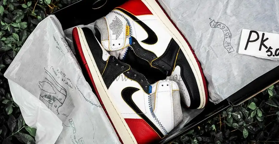 PK 5.0 Jordan 1 Retro High Union Los Angeles Black Toe RETAIL MATERIALS READY TO SHIP