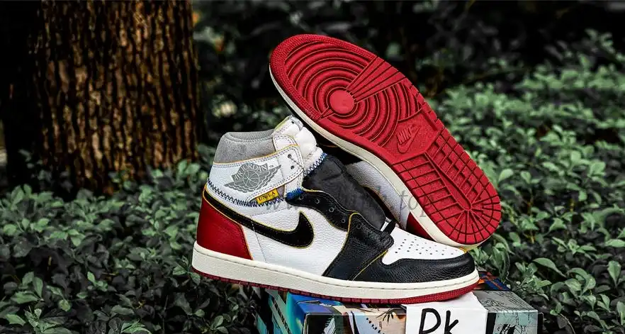 PK 5.0 Jordan 1 Retro High Union Los Angeles Black Toe RETAIL MATERIALS READY TO SHIP