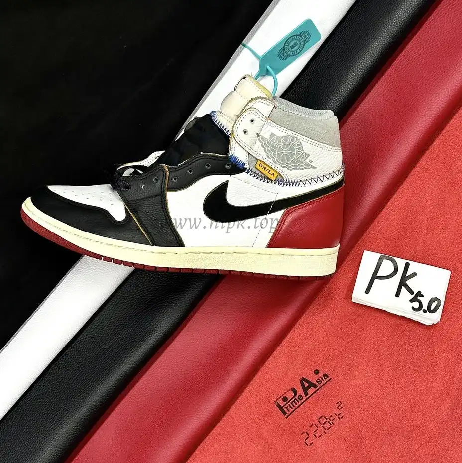 PK 5.0 Jordan 1 Retro High Union Los Angeles Black Toe RETAIL MATERIALS READY TO SHIP