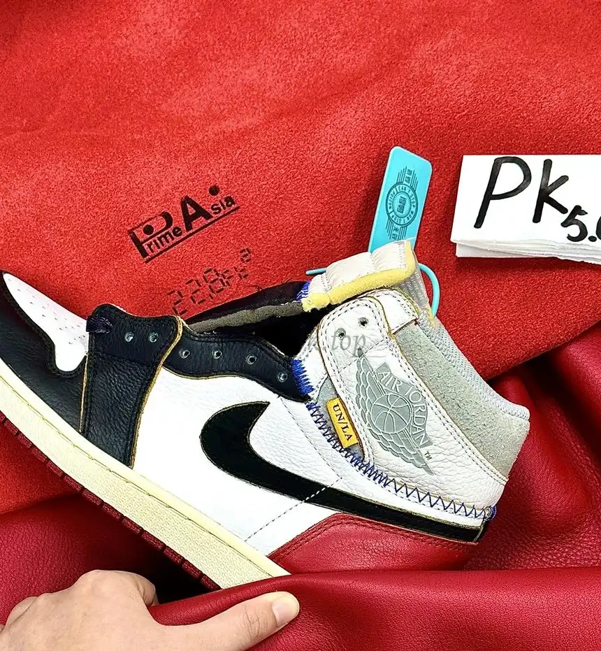 PK 5.0 Jordan 1 Retro High Union Los Angeles Black Toe RETAIL MATERIALS READY TO SHIP