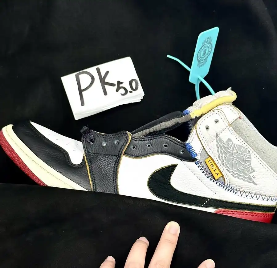 PK 5.0 Jordan 1 Retro High Union Los Angeles Black Toe RETAIL MATERIALS READY TO SHIP