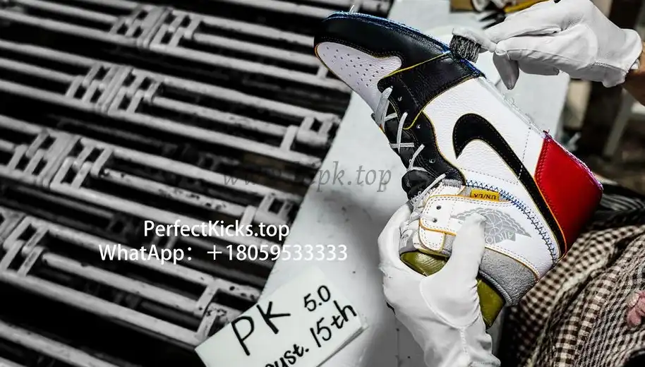 PK 5.0 Jordan 1 Retro High Union Los Angeles Black Toe RETAIL MATERIALS READY TO SHIP