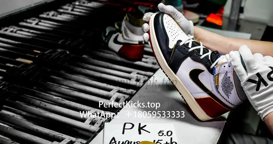 PK 5.0 Jordan 1 Retro High Union Los Angeles Black Toe RETAIL MATERIALS READY TO SHIP