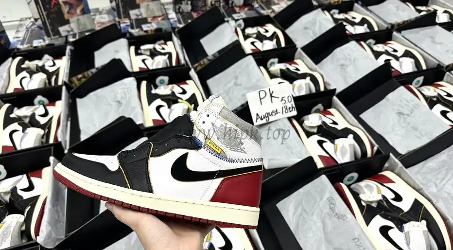 PK 5.0 Jordan 1 Retro High Union Los Angeles Black Toe RETAIL MATERIALS READY TO SHIP